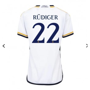 Real Madrid Antonio Rudiger #22 Domaci Dres za Ženska 2023-24 Kratak Rukavima